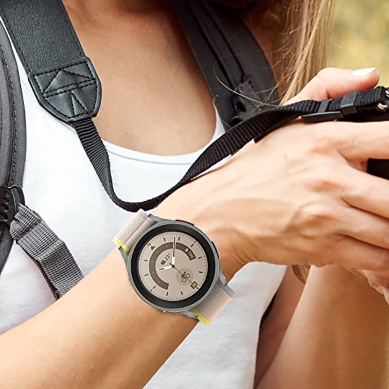 삼성 갤럭시 시계 용 20/22mm 밴드 4 6 40mm 44mm 6 클래식 43mm 47mm 5 Pro 45mm 나일론 Coorea 팔찌 화웨이 시계 GT 2 스트랩