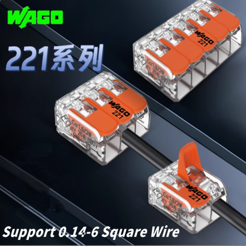 10 Uds terminal de cableado Original 221-412 221-412 221-413 221-415 221-612 221-613 221-615 221-2411 conector de cableado