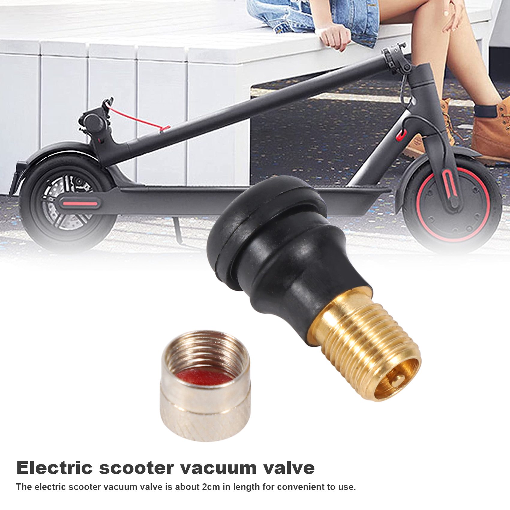 Mais novo 10 pçs scooter elétrico sem câmara de ar válvula vácuo roda válvula gás para xiaomi m365 scooter elétrico acessórios