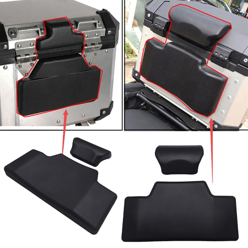 Motorcycle Passenger Backrest Back Pad Universal Self-adhesive Shockproof Moto Rear Top Case Box Luggage Cushion