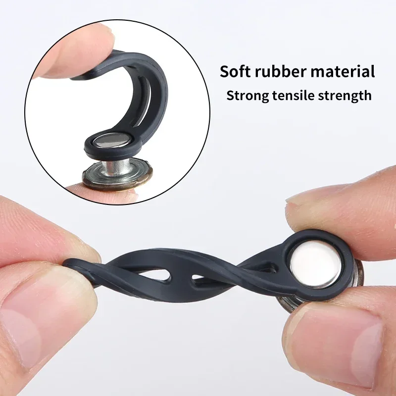 ส่วนต่อขยายปุ่มกางเกงยีนส์และกางเกง 6 ชิ้น: Universal Wait Expander สําหรับผู้หญิงและผู้ชาย, โซลูชันการต่อสายรัดทันที