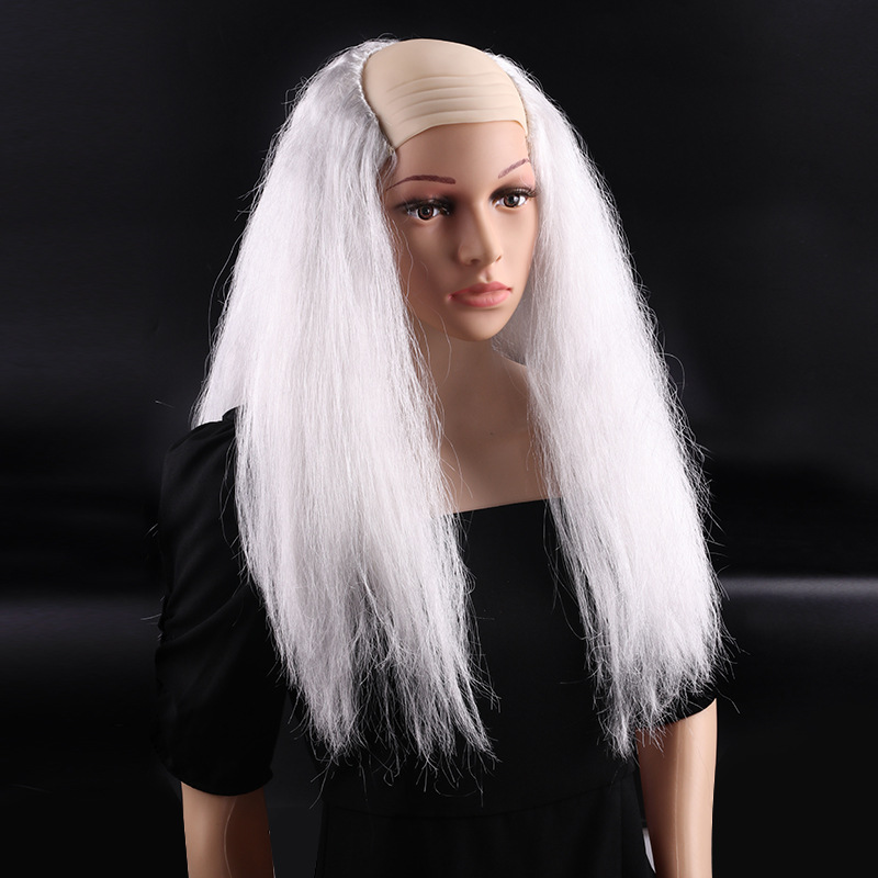 Halloween Cosplay Glatze Perücke für Erwachsene Alter Mann Glatze Tramp Perücke