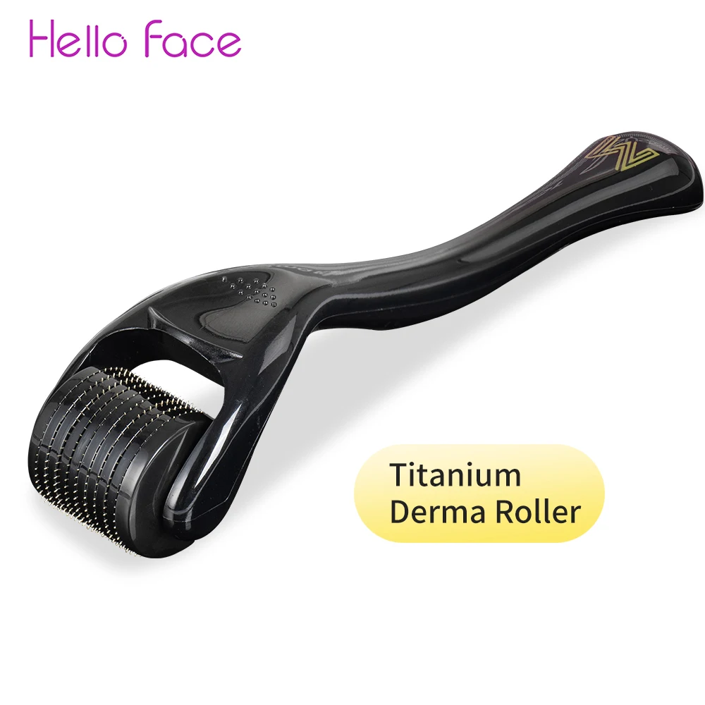 540 ไทเทเนียม Derma Roller Micro Needle Beard Roller 0.25 มม.เข็มสําหรับ Skin Care Hair-loss Treatment dermaroller