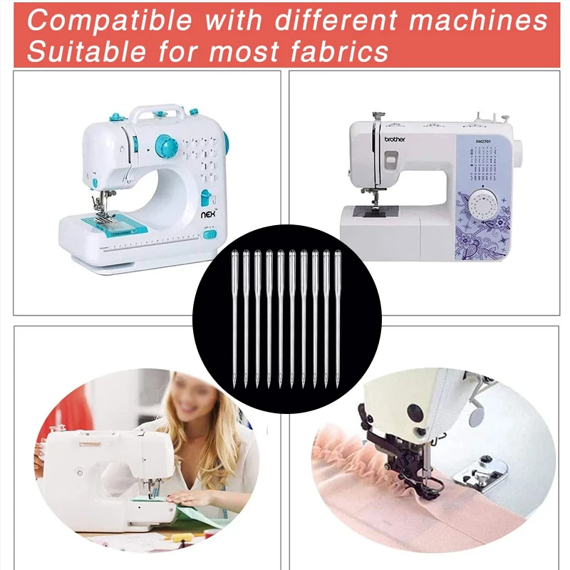 20 stks Naaimachine Naalden Jeans Universele Regelmatige Punt Naalden Balpen Hoofd voor Thuis Naaimachine Levert