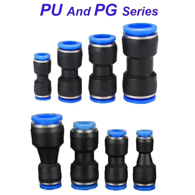 Khí Nén Phụ Kiện Lắp Đầu Nối Nhựa PU 4Mm 6Mm 8Mm 10Mm Cho Không Khí Nước Vòi Ống Đẩy thẳng Khí Kết Nối Nhanh Chóng
