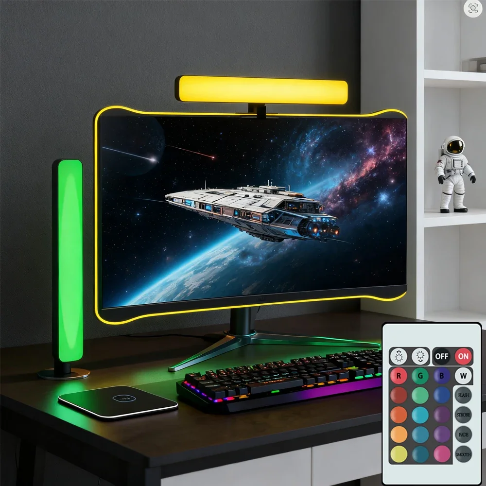 RGB USBLED Light Bar  Color Changing TV Backlight Remote Symphony Atmosphere Light Strips Music Rhythm Ambient Pickup Lamp Decor