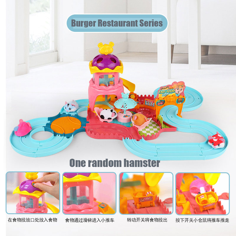 Игровой домик, хомяк в доме, кухонный игровой набор, мороженое, детская игрушка, электрическая мышь, гоночная трасса, игры, детские игрушки для девочек, подарок