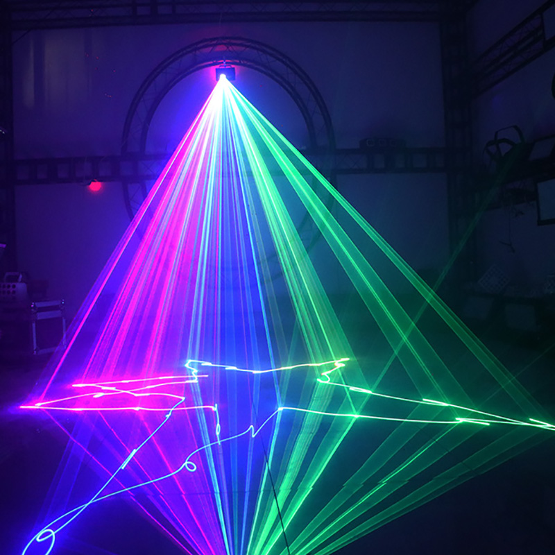 Stephaniex-proyector de escáner de línea de haz láser RGB, 500mw, DJ, discoteca, efecto de iluminación de escenario, fiesta de baile, boda, Bar, Club, luces DMX512