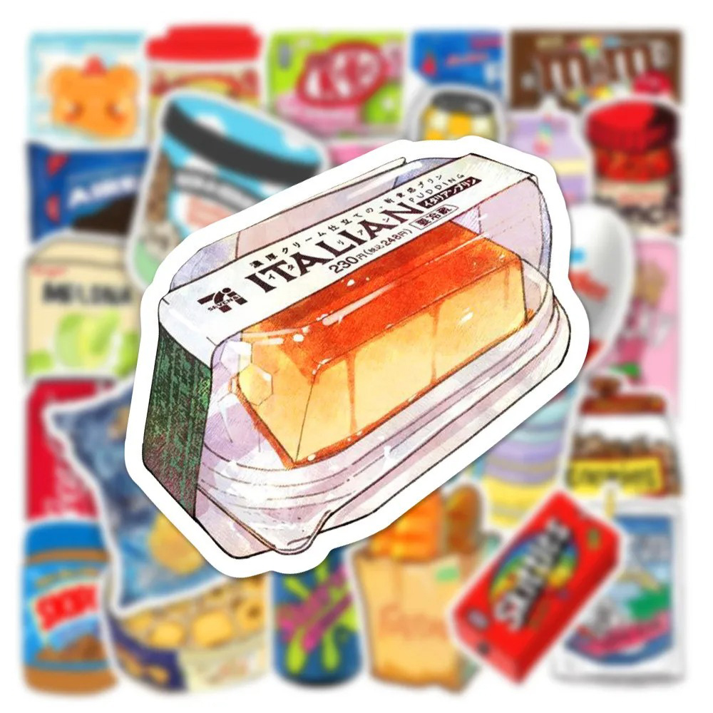 10/30/50 個ドリンクミルクスナック食品包装ステッカー電話スクラップブックオートバイクール車防水漫画ステッカー子供のおもちゃ