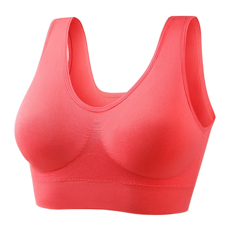 กีฬา Bra Push Up ไร้สาย PLUS ขนาด Bras Double Layer โยคะปรับฟิตเนสชุดชั้นใน