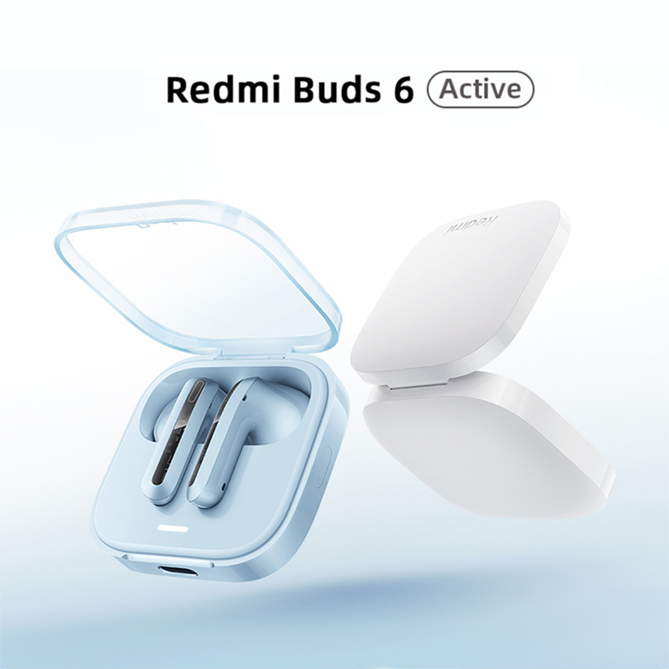 Xiaomi Redmi Buds 6 Active Ativo TWS Fone De Ouvido Bluetooth 5.4 30h Bateria Longa 5 Modos de Ajuste Anti Vento Ruído Headphone Sem Fio