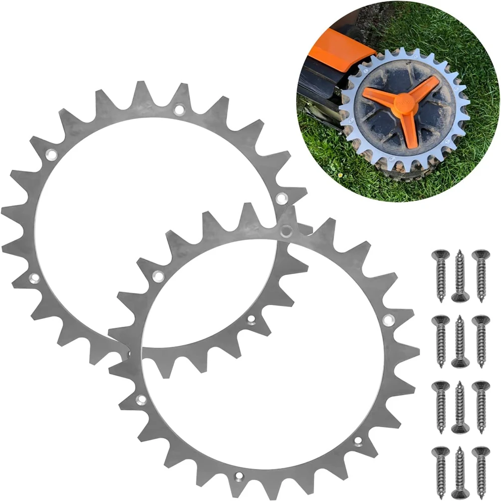 Robotic Mower Traction Improved Auxiliary Wheels Robotic Spikes For Worx Landroid S M Robot Lawn Mower Traction Wheel Accssries