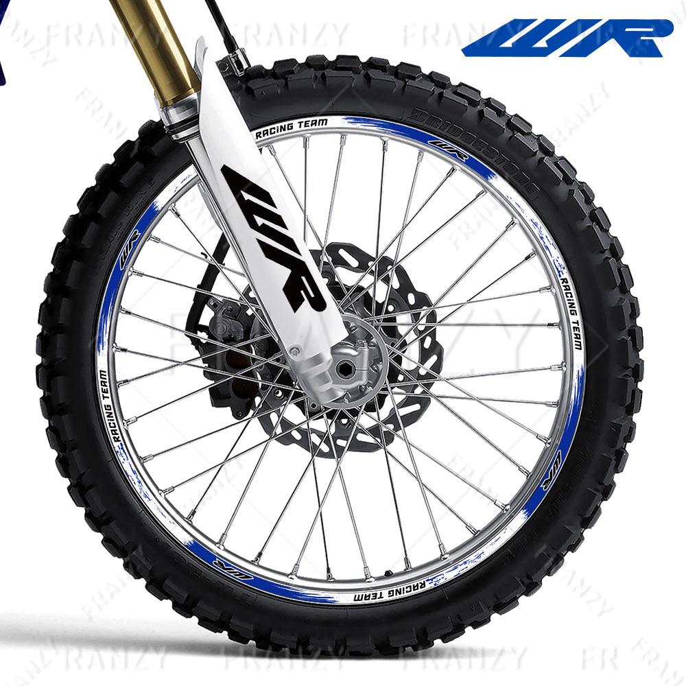 Pegatina para rueda de motocicleta, calcomanía reflectante para llanta, cinta de rayas para buje de 21 "/18", para YAMAHA WR250R WR250F WR450F WR 250R 250F 450F