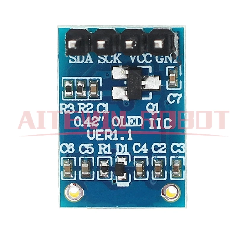 1 peça/3 peças módulo oled de 0.42 polegadas módulo de exibição branca interface iic supermini 72x40 ssd1315 unidade lcd interface iic