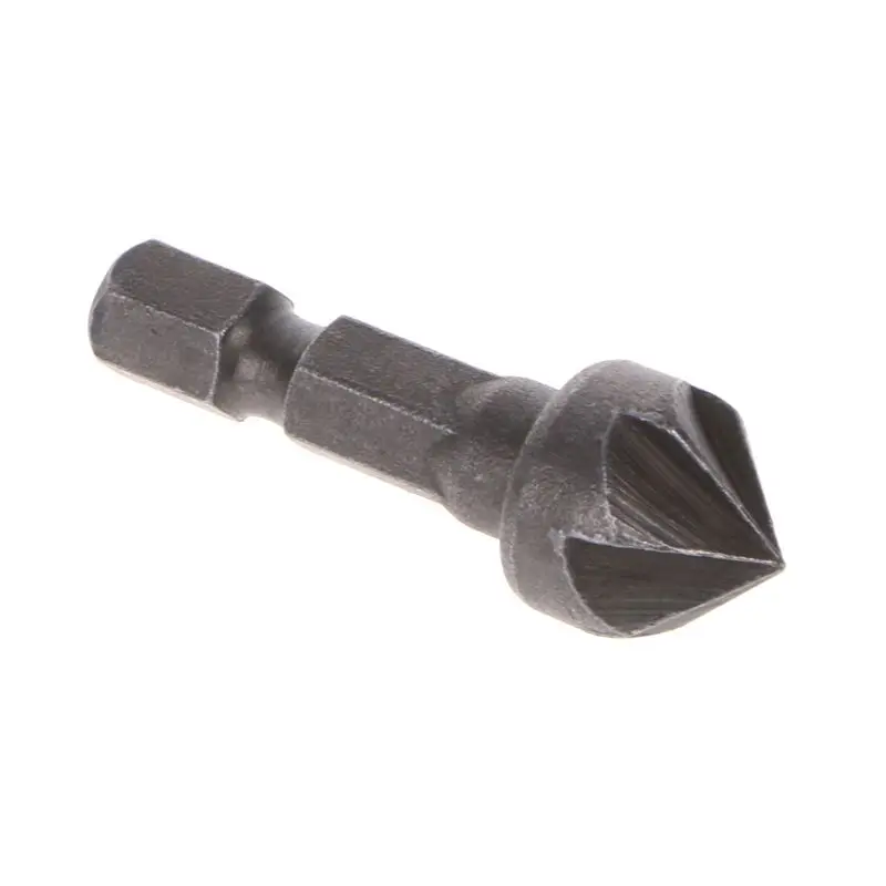 90 Degree Countersink Drill Chamfer Bit 1/4" Hex Shank Carpentry Woodworking Angle Point Bevel Cutting Cutter Remove Bur