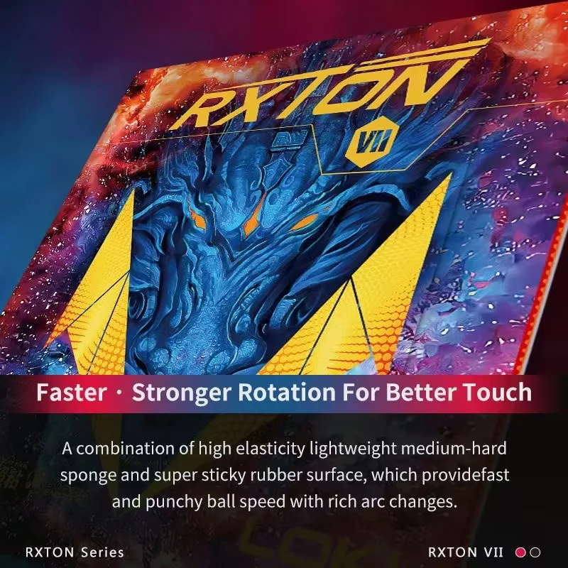 オリジナル LOKI RXTON 7 卓球ラバー夕食粘着ピンポンラバーシート高密度崑崙スポンジ RXTON VII ラバー
