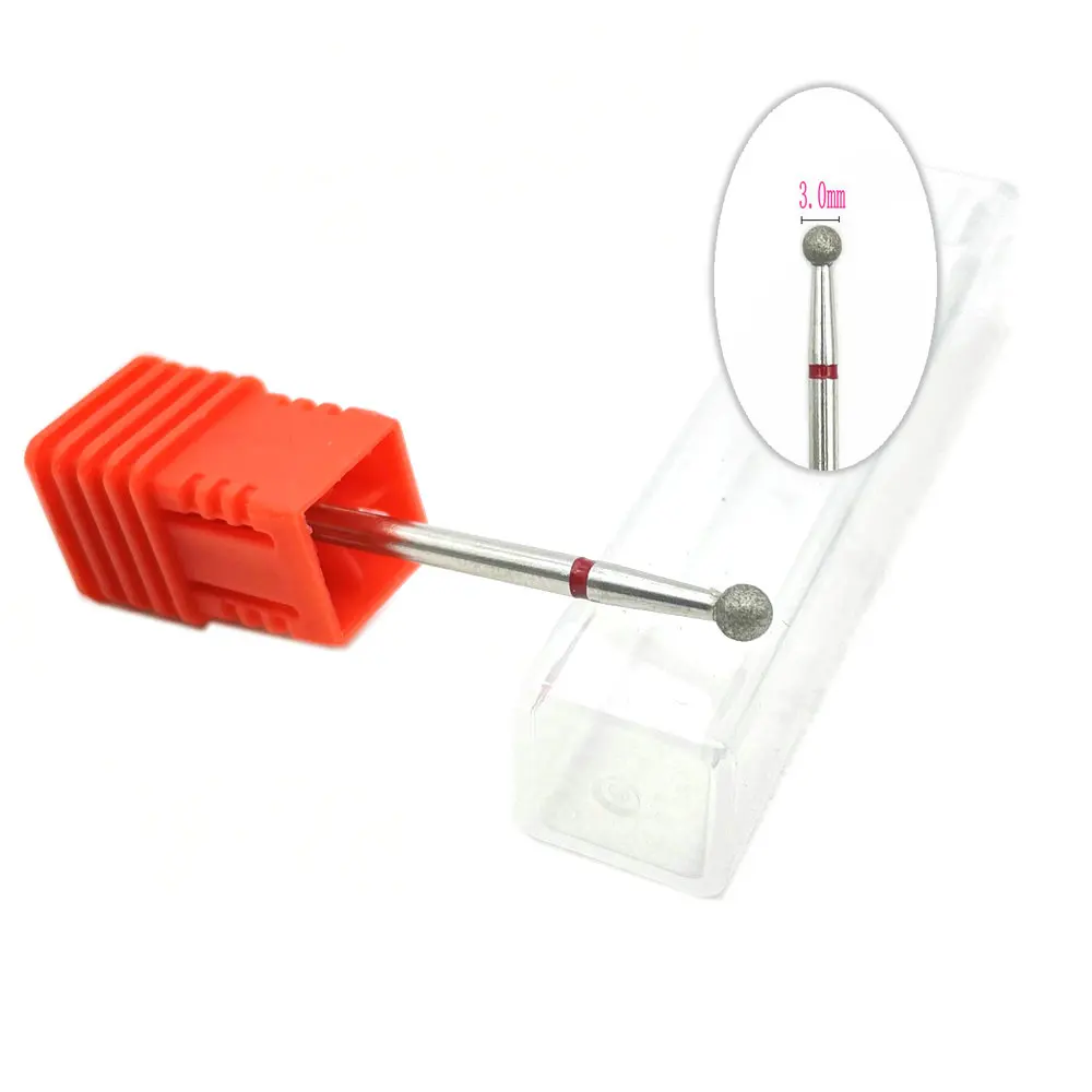 1 PC เพชรเจาะเล็บเครื่องตัดสําหรับเล็บโรตารี่ Bits Cuticle ทําความสะอาดอุปกรณ์เสริมทันตกรรมเพชร Burs ขัด 2.35mm Shank