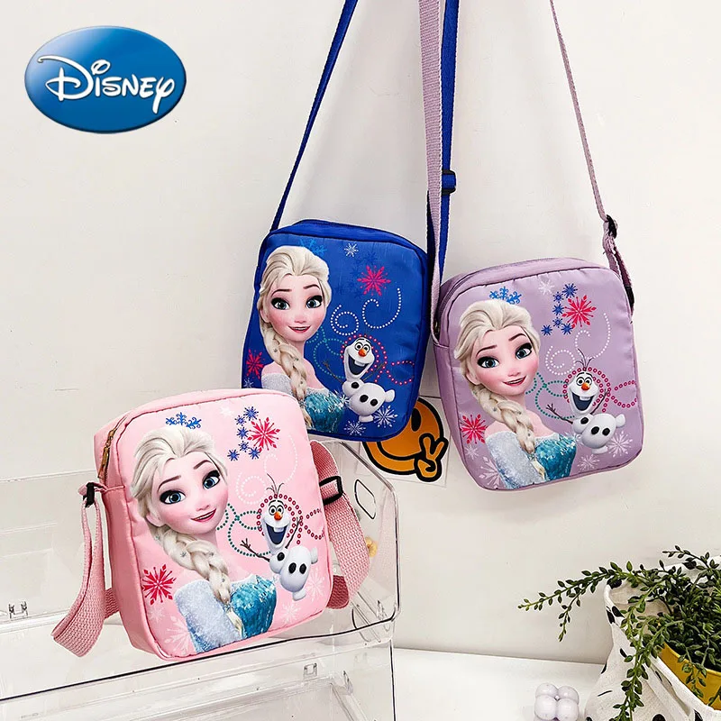 Disney  Princess Series Crossbody Bag "Frozen 2" Elsa Sophia Cartoon Shoulder Bag Girls Casual Fashion Handbag