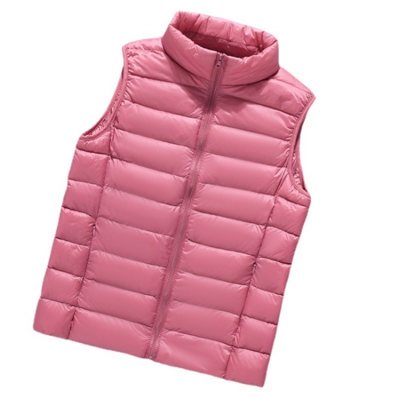 Ärmellose, ultraleichte Daunenweste für Damen, 2024, Slim-Fit-Jacke, Mädchenweste, plus leichte, winddichte, warme Weste