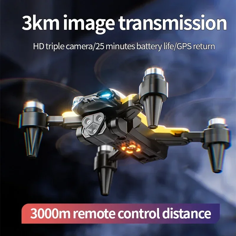 M5 drone 5g profissional 8k com grande angular, três câmeras, evita obstáculos, fluxo óptico, posicionamento, vigilância de segurança
