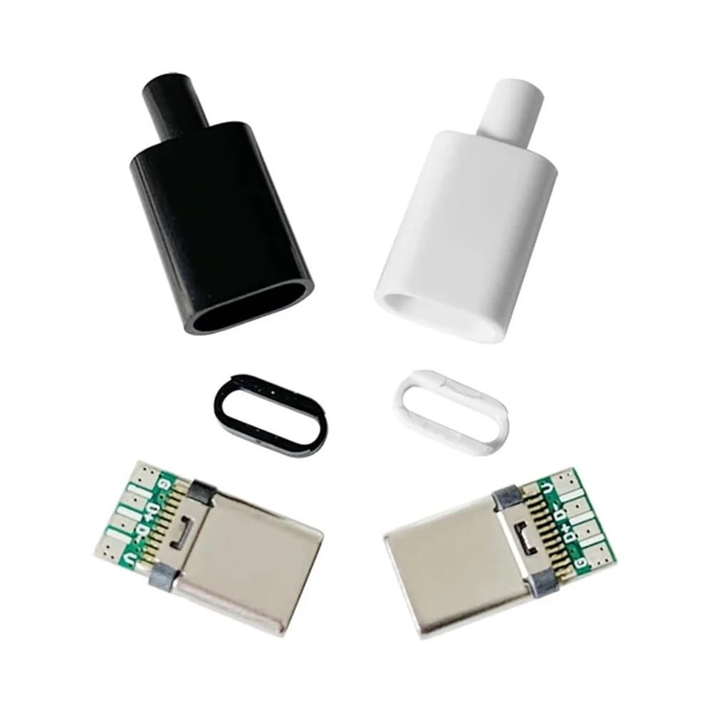 5/10 Sätze USB 3.1 Typ C Stecker Stecker DIY Lötdraht USB C Stecker Adapterkabel für DIY Datenleitung Schnittstelle Stecker Buchse