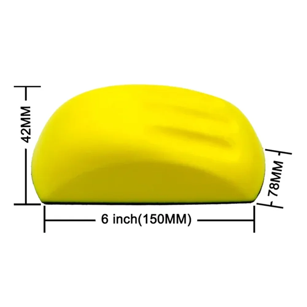 5/6 Inch Hook and Loop Hand Sanding Block 1/2 Pcs Mouse and Round Sanding Holder for Woodworking Hook Backing Sandpaper Holder