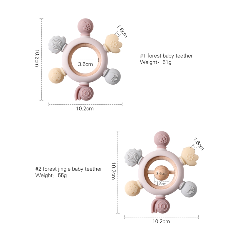 Hãy Làm Cho 1PC Silicone Teether Bé Bánh Lái Hình Dạng Bằng Gỗ Vòng Teether Kid Quà Tặng BPA Free Silicone Trẻ Em Hàng Hóa kid Mọc Răng Đồ Chơi