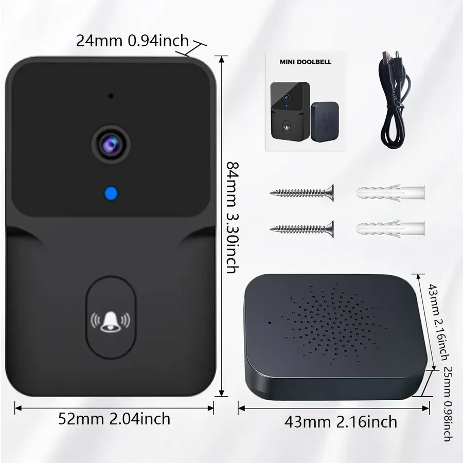 Tuya Wireless Video Doorbell กล้อง WIFI Night Vision Smart Home Security กลางแจ้ง HD ประตู Bell Two Way Intercom เปลี่ยนเสียง