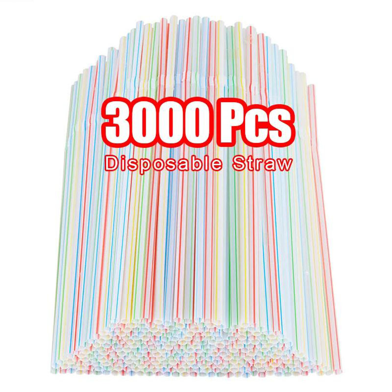 50-3000 SZTUK Słomki do picia Kolorowe rietjes Elastyczne artykuły na przyjęcia weselne Plastikowe słomki do picia Kuchnia