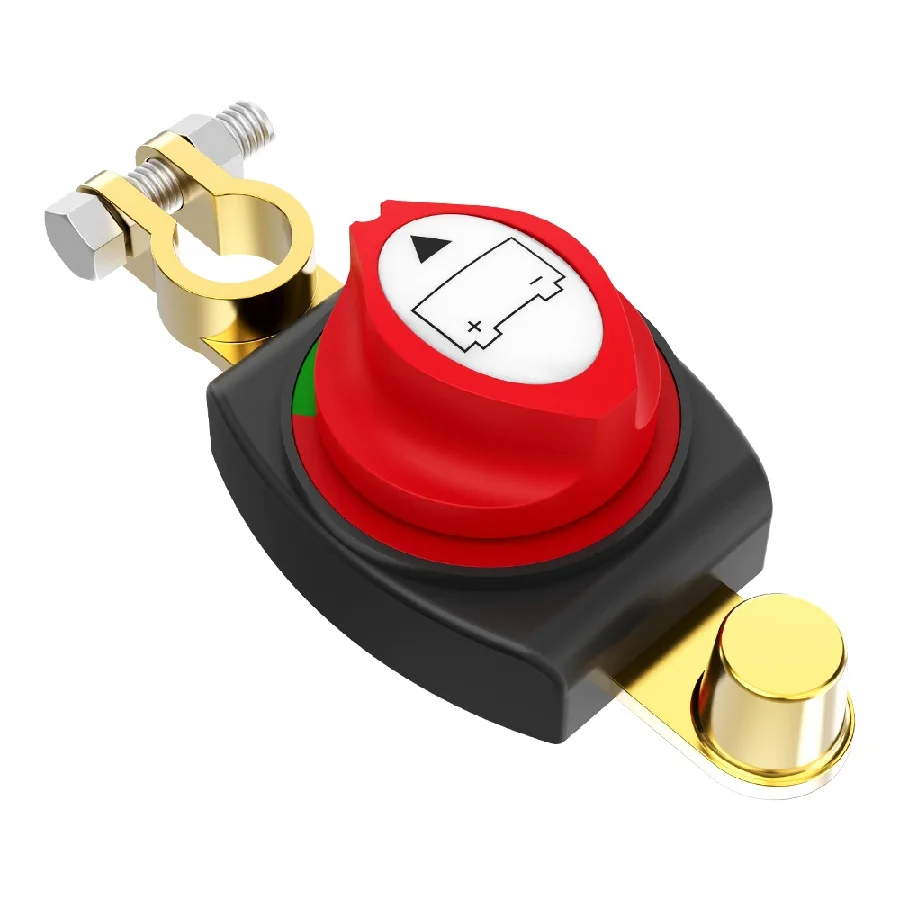 Interruptor de desconexão da bateria do pilar superior de 12-48V, usado como isolador de desconexão (pólo negativo, liga/desliga) para carros, RVs, barcos