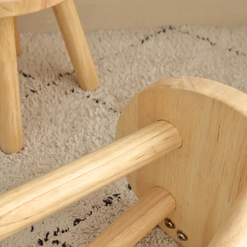 【Heißer Kuchen】Kleiner Bretthocker, kleiner Hocker aus massivem Holz mit niedlichen Ohren, dekorativer Hocker für Kinder