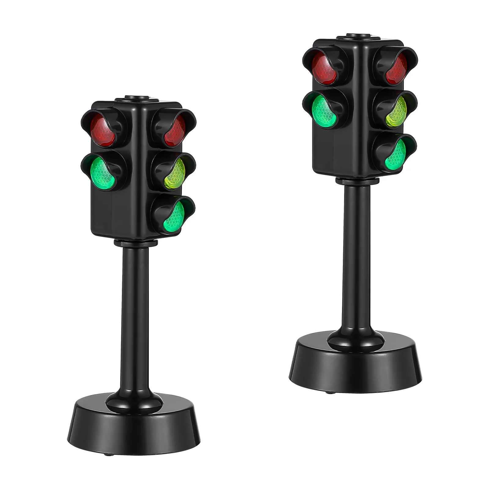 2PCS/Set Traffic Lights Toys Classic Parking Lot Scene Plastic Models Toy Mini Kids Early Educational Learning Puzzle Gifts