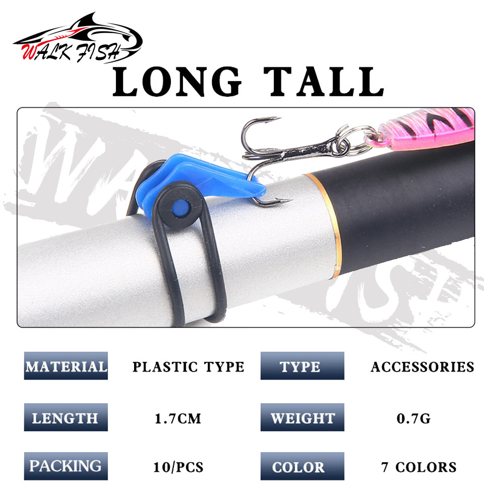 WALK FISH 낚싯대용 플라스틱 낚시 후크 키퍼, 낚싯대, 미끼 거치대, 잉어, 쉬운 낚시 태클 후크, 10 개