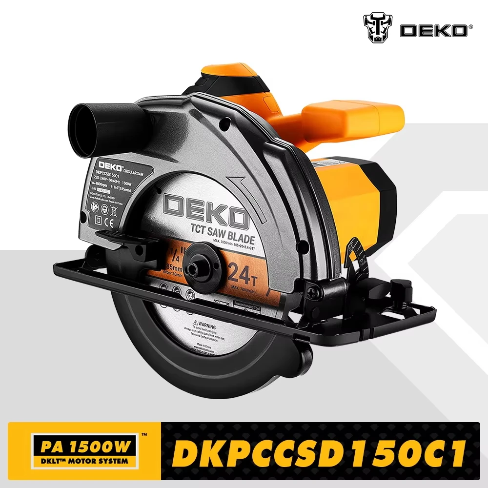 DEKO Cưa Đĩa 1600W 185Mm Công Suất Dụng Cụ Cầm Tay Máy Đá/Gỗ/Kim Loại/cắt Gạch Đa Chức Năng Cao Cấp