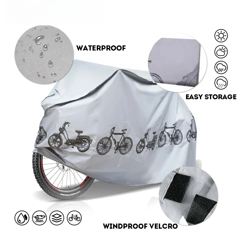 Capa de chuva à prova d'água para bicicleta, capa para proteção solar ao ar livre, mtb, acessórios para bicicleta