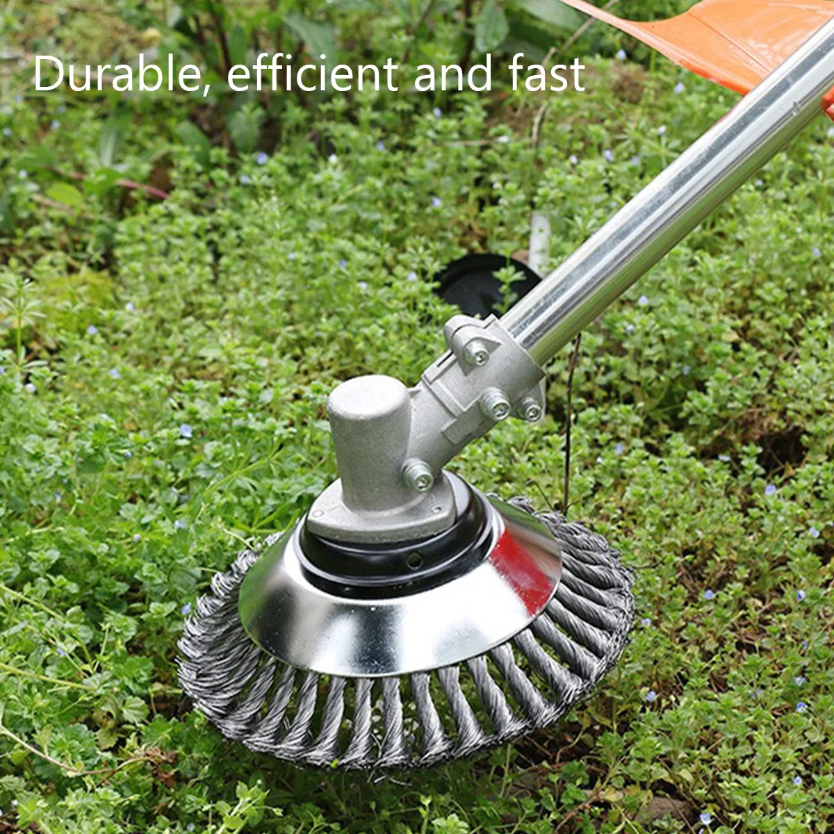 6/8 inch Steel Wire Rotary Brush Cutter Trimmer Head Weeds Blade Cutter Compatible with String Trimmers Moss Grass Rust Removal
