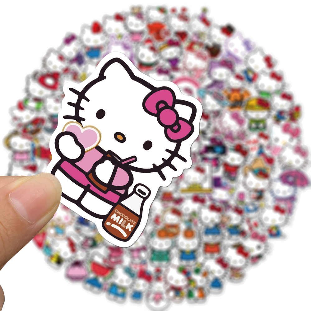 50 pçs série sanrio olá kitty kuromi adesivos bonito multi-purpose adesivos à prova dwaterproof água decorativo geladeira computador adesivos