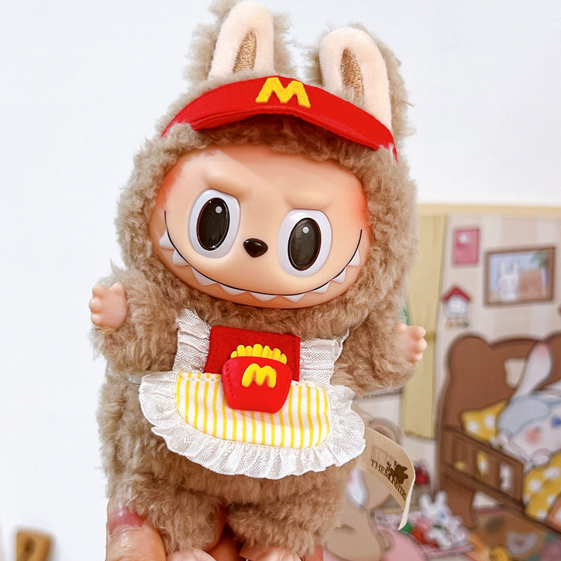 17 センチメートルかわいいミニぬいぐるみ人形の服衣装アクセサリー韓国 Kpop Exo Labubu アイドル人形メイドスーツ服 DIY キッズギフト