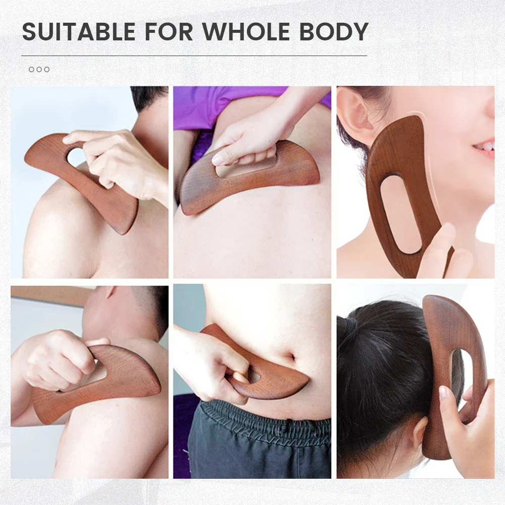 Gesundheitswesen Abnehmen Guasha Brett Holz Therapie Massage Stick Lymphdrainage Massagegerät Schaben für Entspannung und Erholung