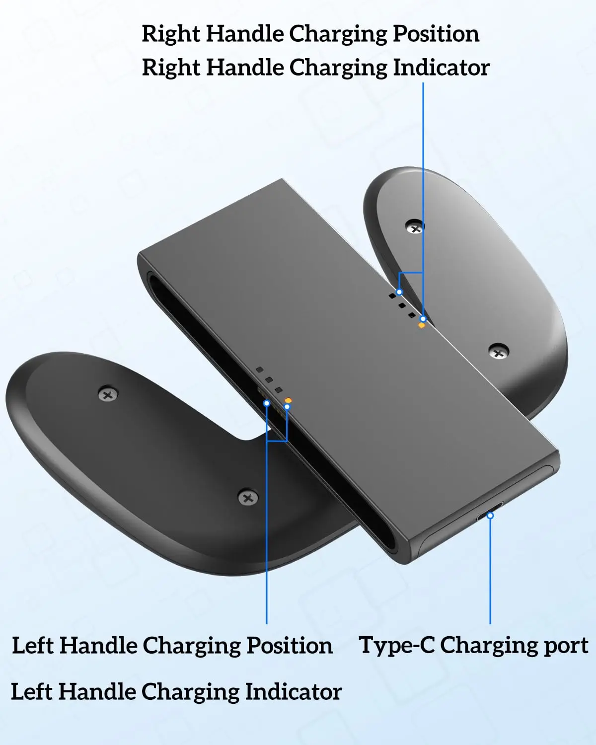 Mini Charging Grip Bracket For Switch 2 Joy-con Handle Gaming Controller Grip Magnetic Connection Charging Holder For Switch 2