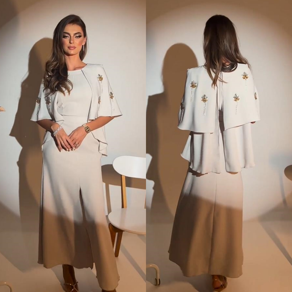 Yipeisha-vestidos de noche formales, estilo clásico y moderno, personalizados, cuello redondo, corte en A, apliques de borlas, vestidos para ocasiones a medida