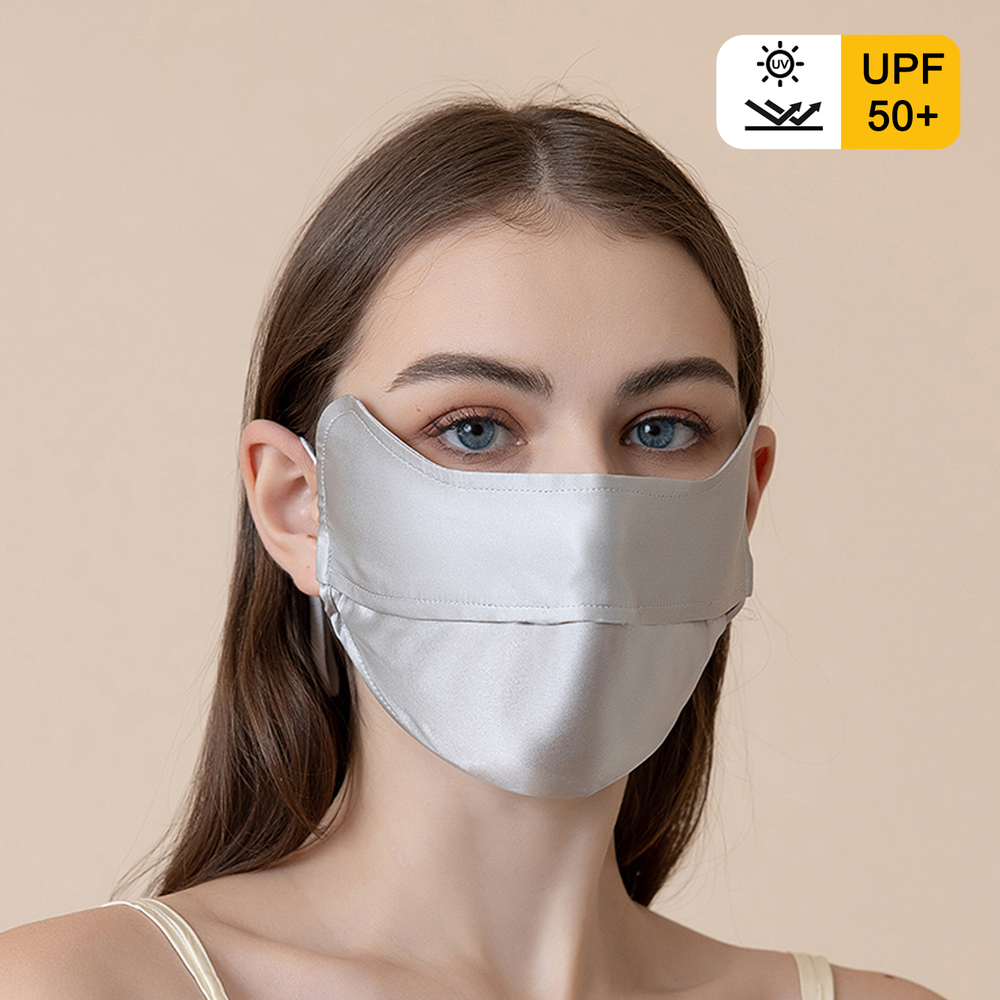 100% masque en soie été Protection UV masque facial lavable réutilisable femmes soie crème solaire masque Sports de plein air cyclisme soie visage couverture