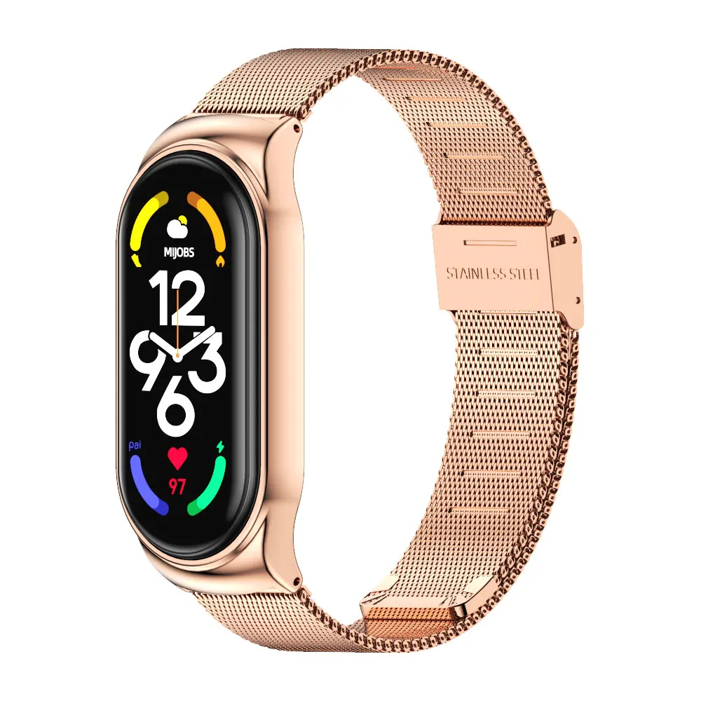 Dây Đeo Cho Mi Band 7 Dây Đeo Tay Mi Band 6 5 4 3 Dây Đai Cho Xiaomi Mi Band 4 vòng Tay Correa Miband 6 7 Nồi Cơm Điện Từ Pulseira