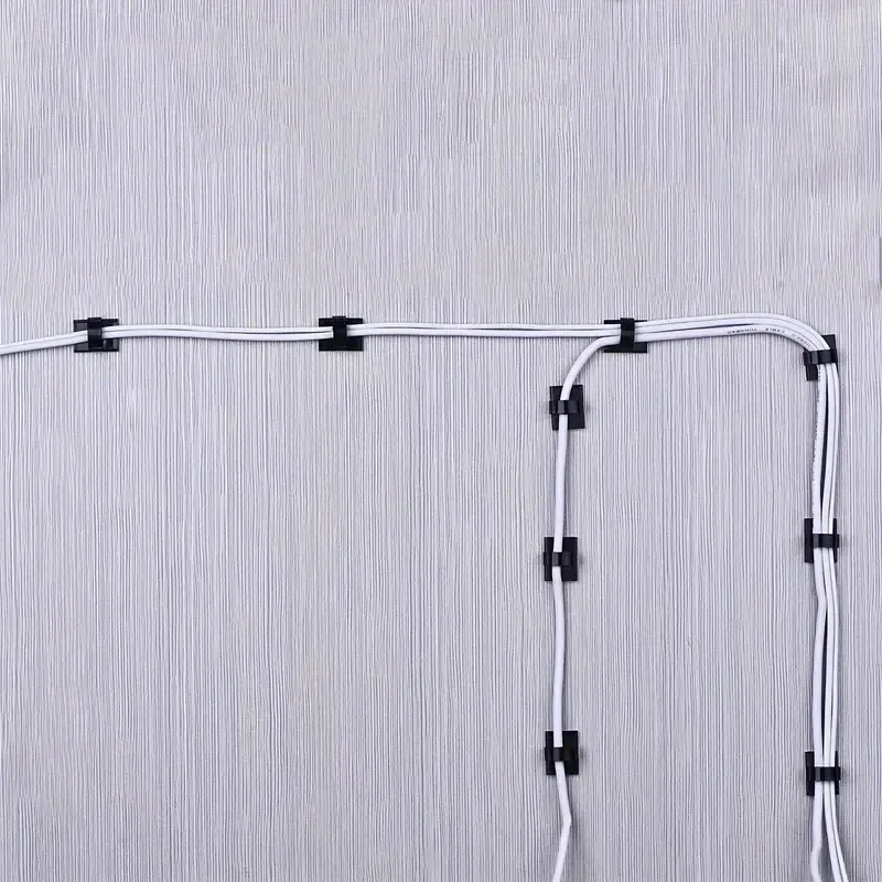 50 Self-Adhesive Cable ClampsการจัดการสายเคเบิลสายBracket ClampสายTie Bracketเหมาะสําหรับรถยนต์,สํานักงานและครอบครัว