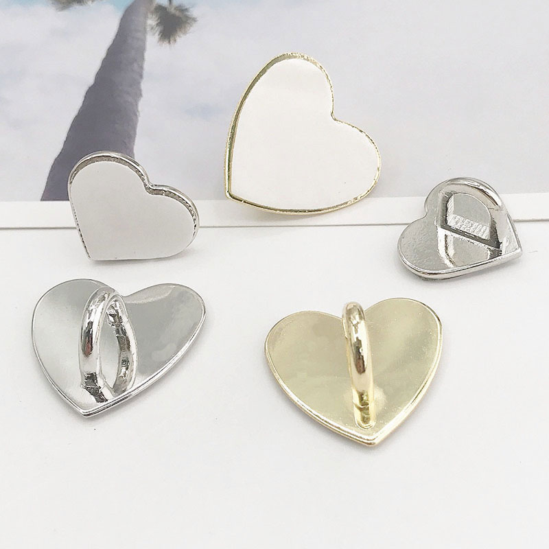 5PCS Kawaii กาวโลหะหัวใจ Charm ผู้ถือโทรศัพท์มือถือกรณีแหวนนิ้วมือ Hook BUCKLE Charm Clasp อุปกรณ์เสริม String