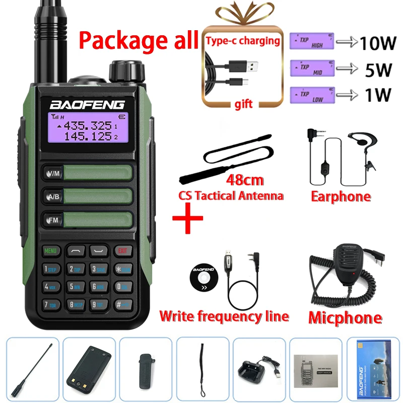 2023 BaoFeng UV-16 Pro Mate V2 maximiza el walkie talkie de 10w de largo alcance impermeable UV16 Pro V2 Radio bidireccional mejorada UV5R Max V2