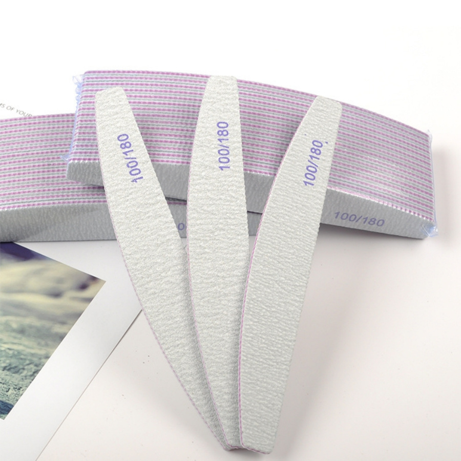 5 pcs/10 pcs/25 ชิ้น/ล็อตแฟ้มเล็บมืออาชีพReusable Double Sided Emery Board (100/180 กรวด) เล็บจัดแต่งทรงผมเล็บเครื่องมือ
