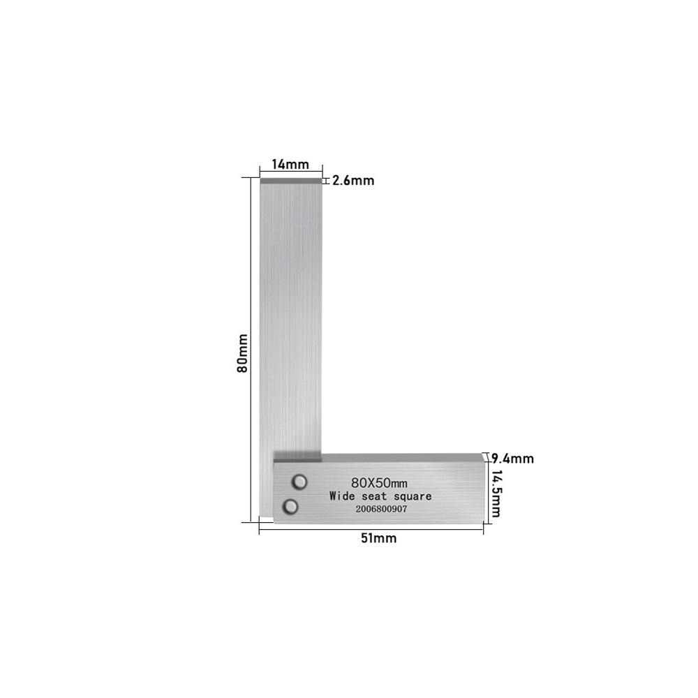 90 Degree Right Angle Engineer Set Precision Ground Steel Hardened Angle Ruler Carbon Steel Machinist Square