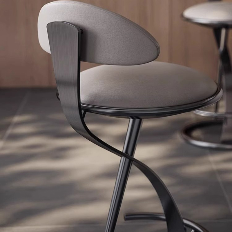 Tabouret haut design italien léger chaises de Bar de luxe meubles de Bar créatifs maison en acier inoxydable café cuisine dossier chaise de Bar