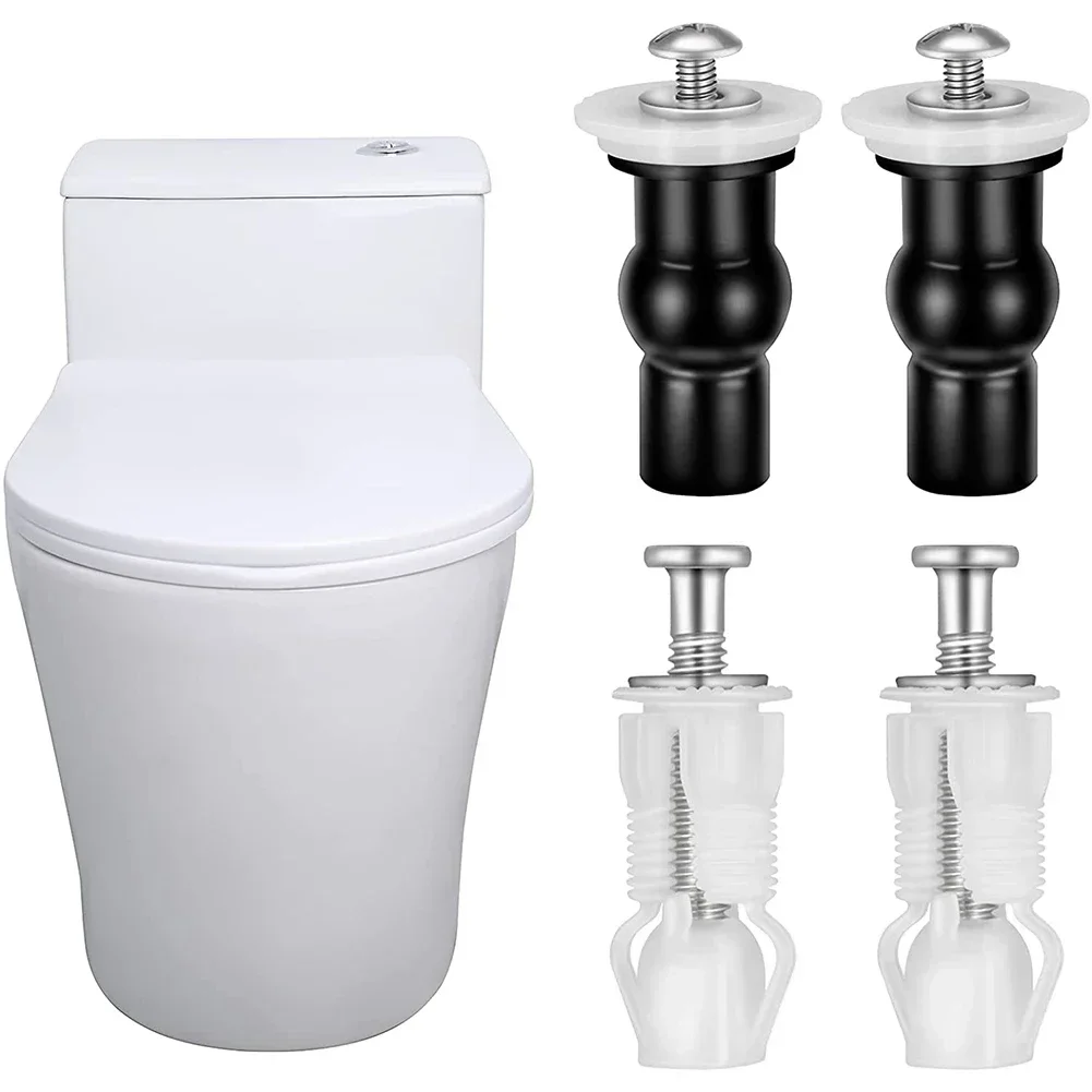 4/2 Uds tornillos para asiento de inodoro tapa de tuerca fijación superior Kits de montaje de orificio ciego accesorios de baño tornillos de asiento de inodoro de repuesto